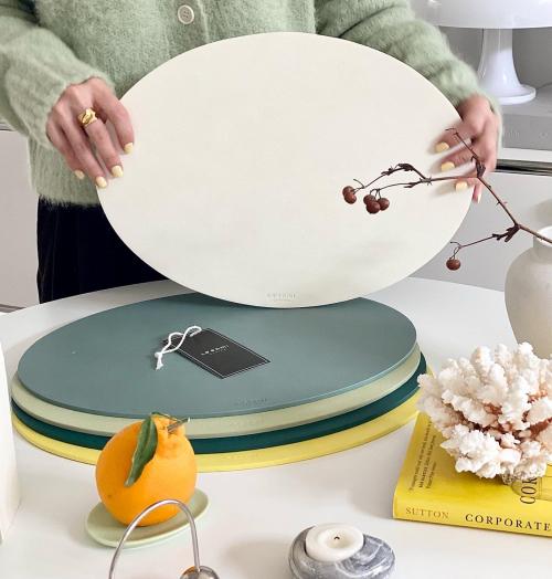 에그 가죽트레이(테이블매트)