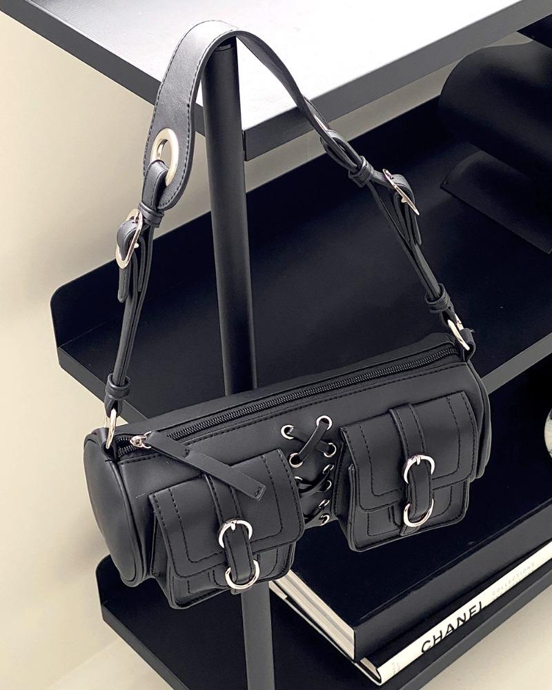 피츠 레더 스트랩 숄더백 크로스백