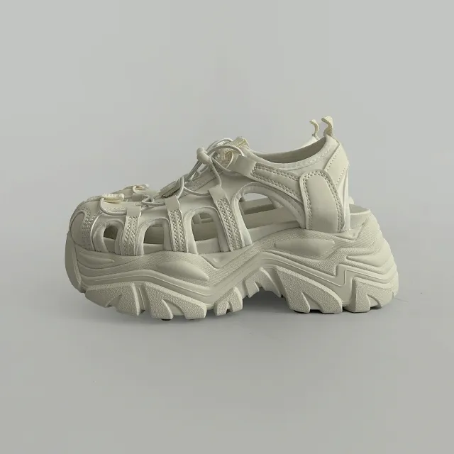 [7cm 키높이] 고프코어 트레킹 어글리 샌들