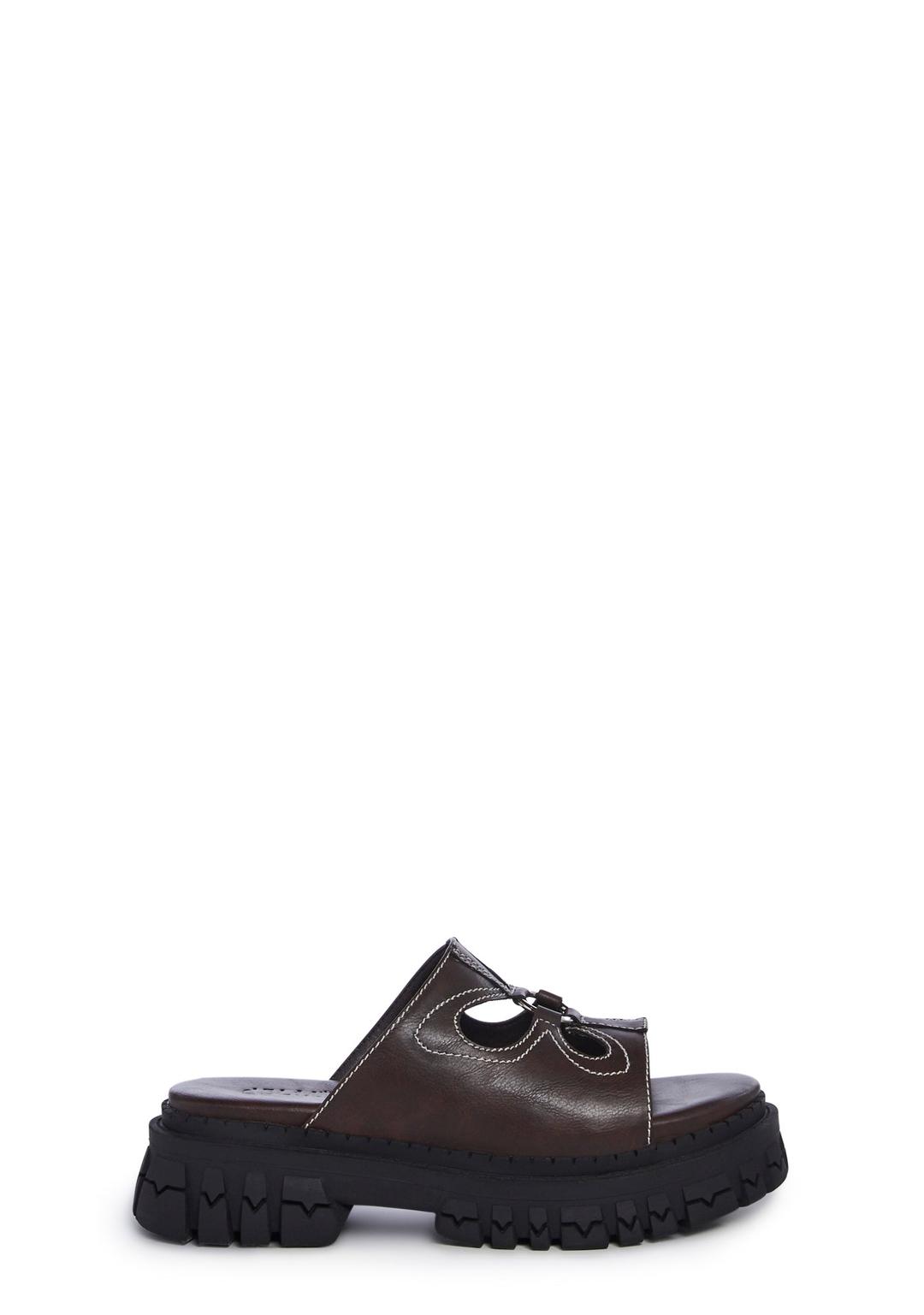 Feeling Good Platform Slides - Brown - BROWN / US 10