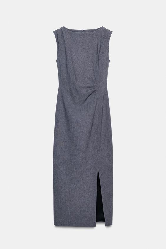 드레이프 미디 원피스