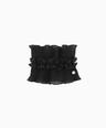 NECK TUBE / DOUBLE PLEATED LACE / BLACK