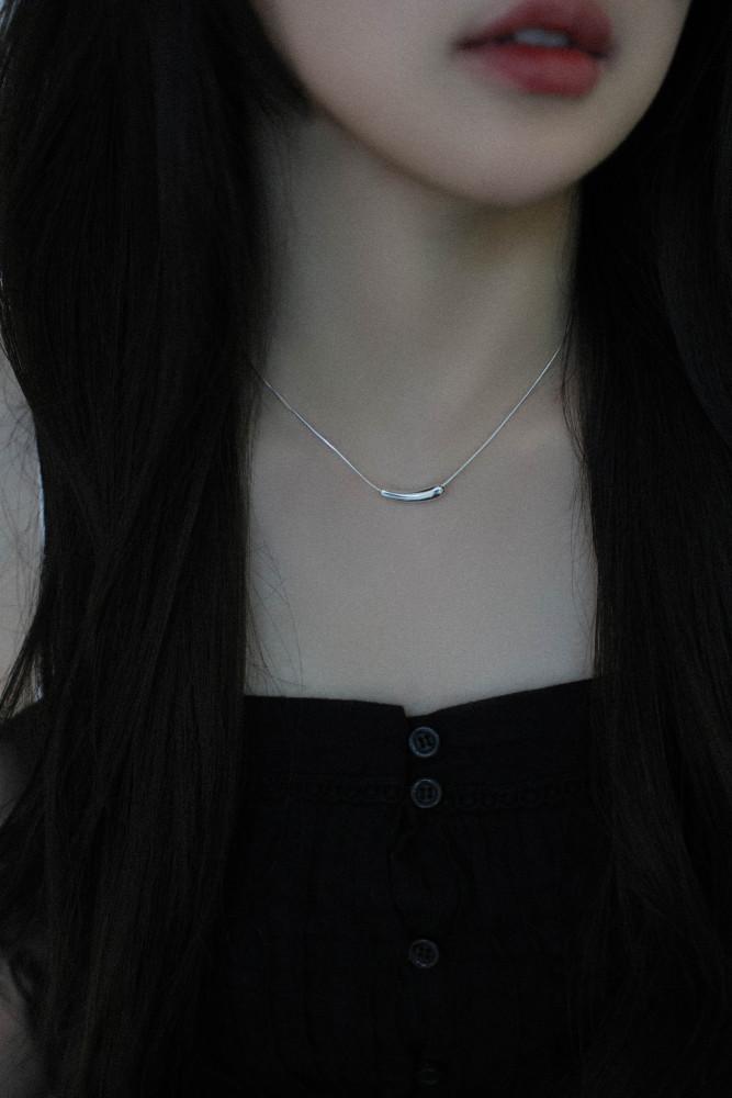 [925 실버] 모던 볼드 스틱 목걸이