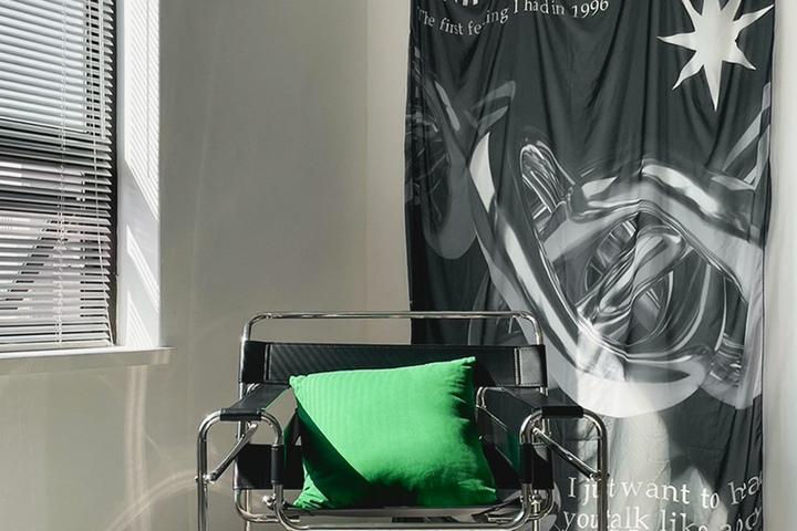 기억의 풍경, 감성 쉬폰 패브릭 포스터 커튼_call my phone