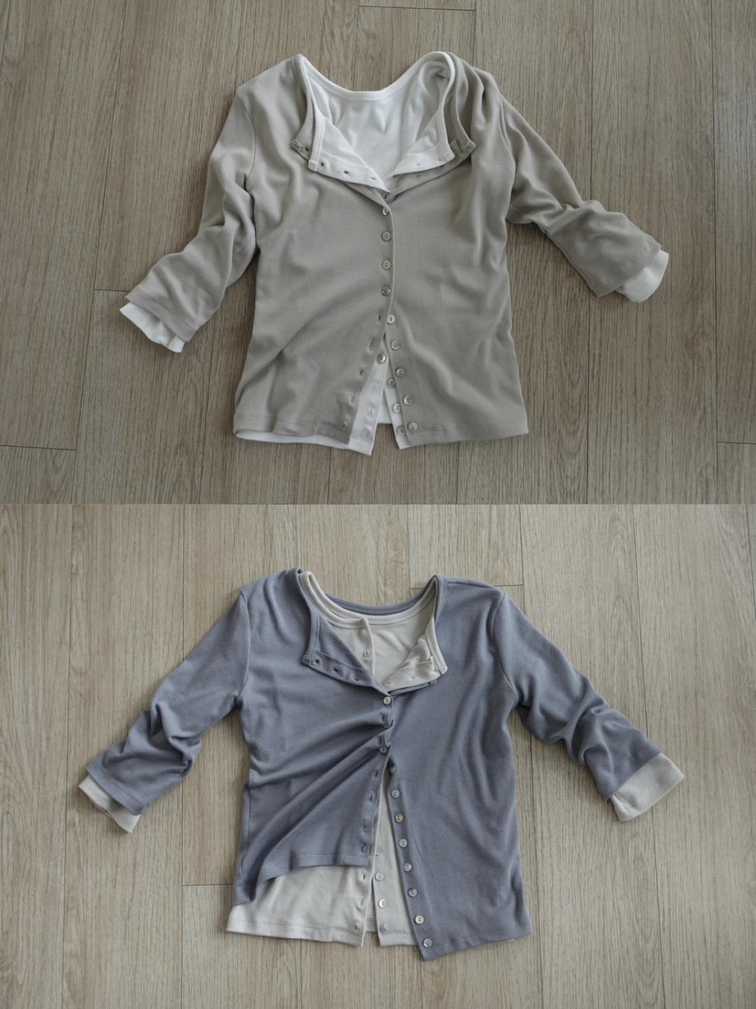 [lys] 3/4 sleeve cardigan (4color)