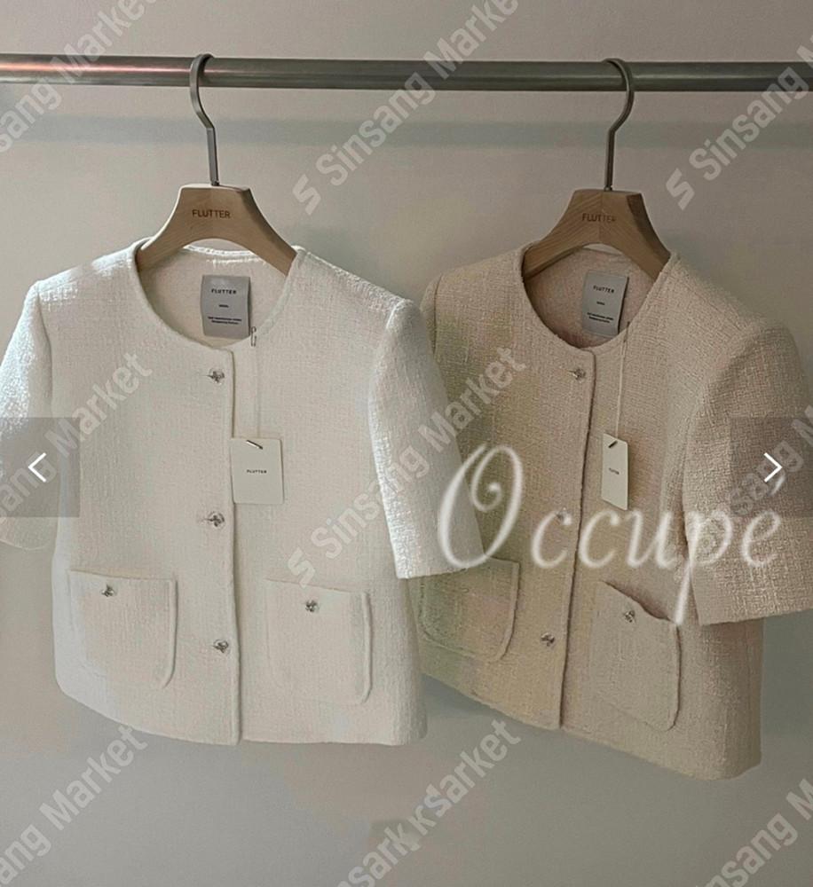 [원가이하/당일]플러터 베이비 트위드 자켓 (2col) flutter 반팔자켓