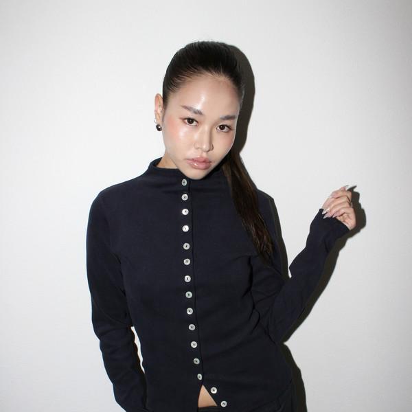 Button long sleeve [Navy]