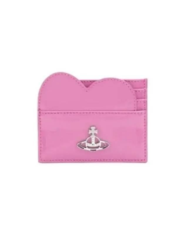 VIVIENNE WESTWOOD 비비안웨스트우드 24FW HEART CARD HOLDER 5403000AW L001O G406 샤이니 페이턴트 하트 카드 지갑