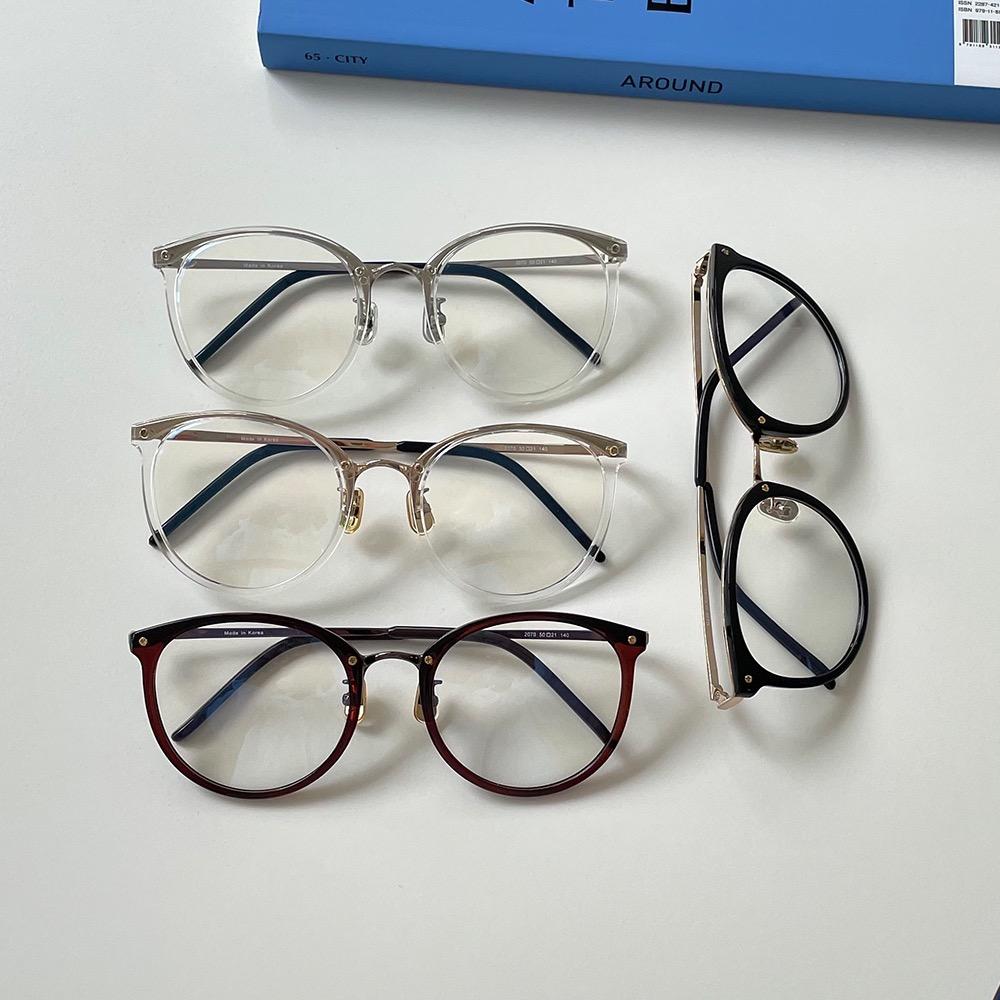 투명 뿔테 청광차단 안경