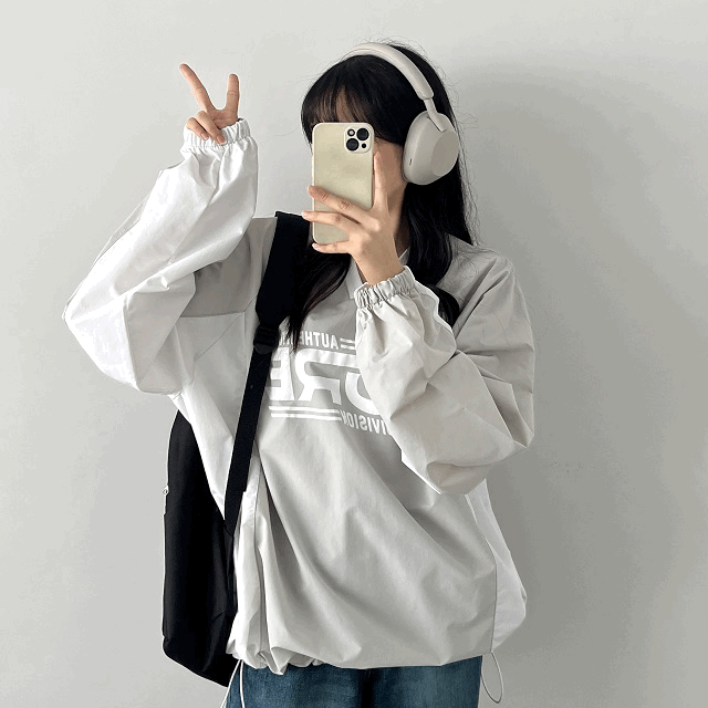 블록코어 나일론 바스락 브이 배색 코어 맨투맨 바람막이 방수