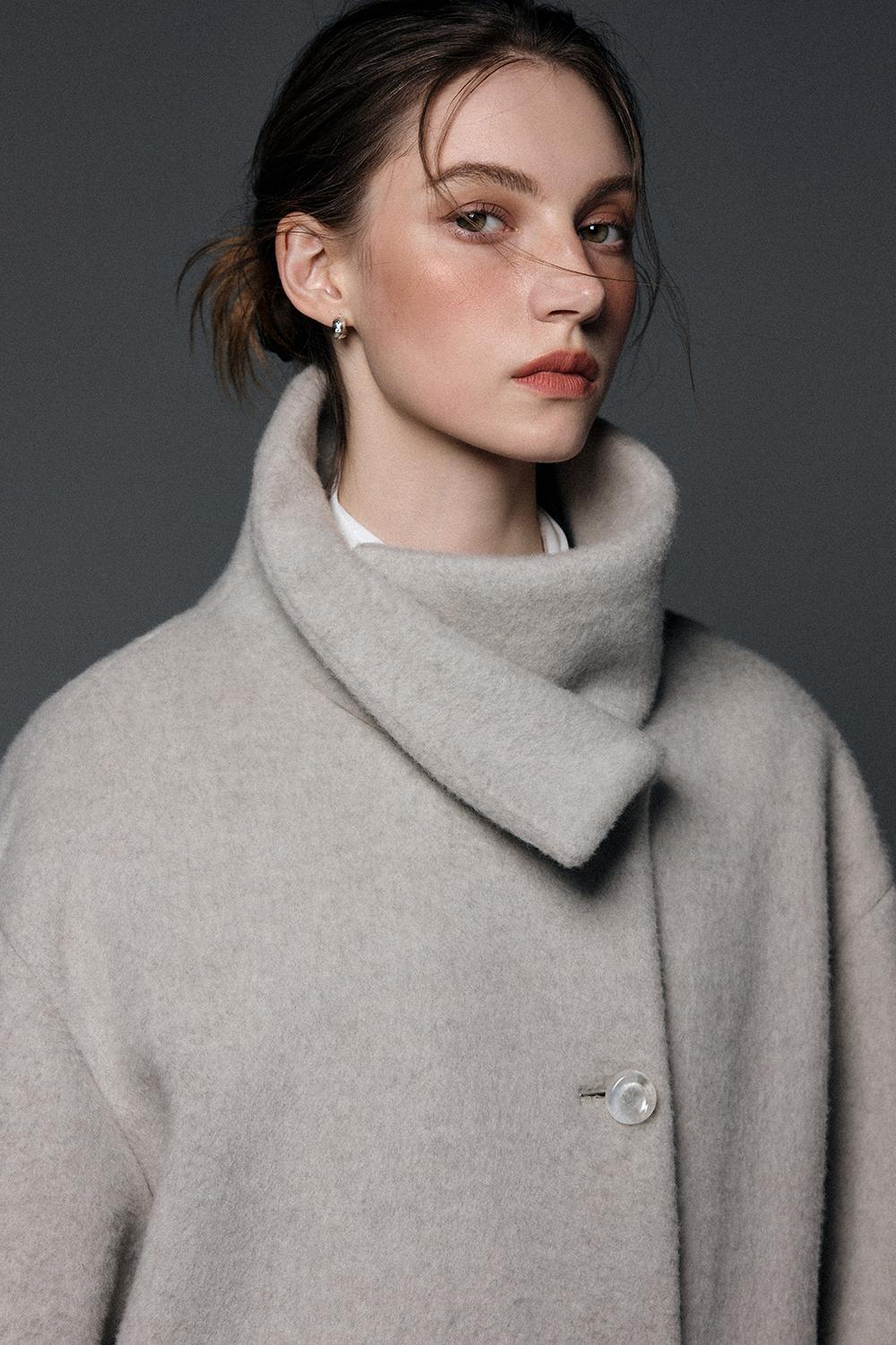 Margot Wool Raccoon Coat