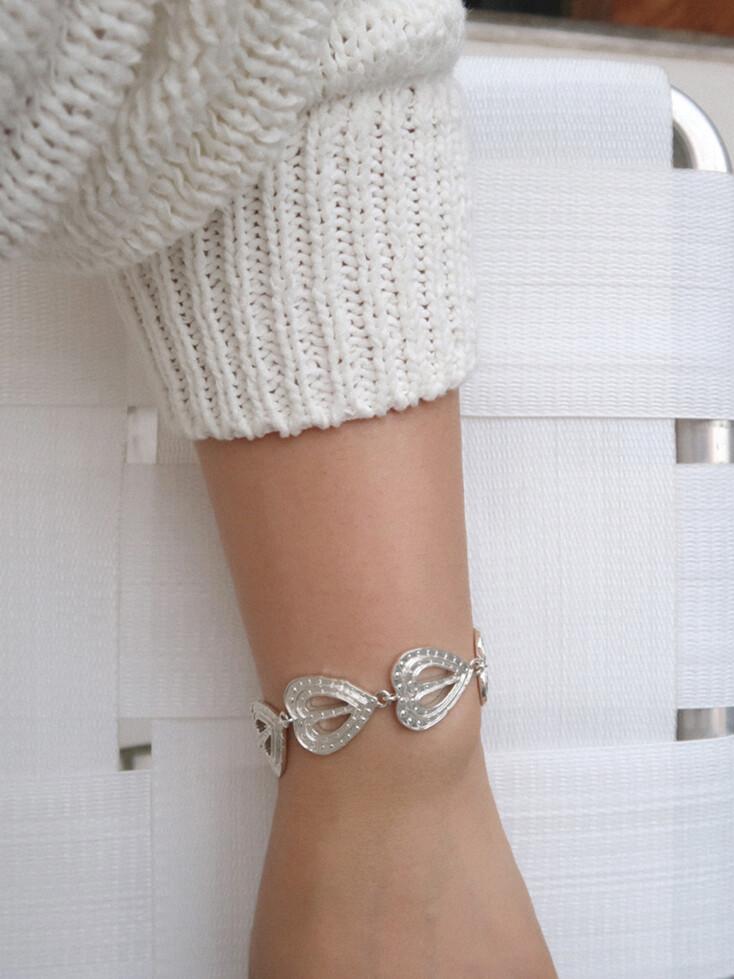 HEART HEART LINK BRATELET