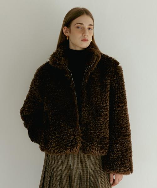 TEDDY FUR JUMPER DARK BROWN