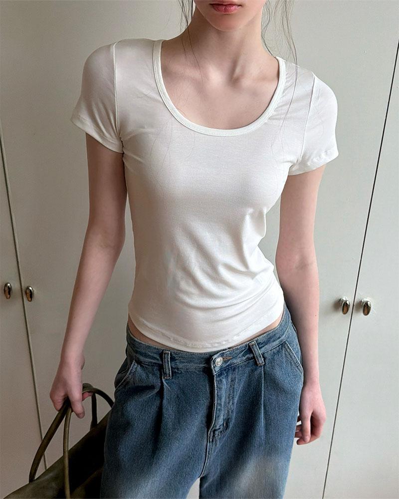 베이델리 [26S/S NEW][MADE]빌리 유넥 반팔 티셔츠