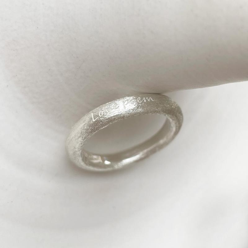 shiny lettering texture ring (각인)