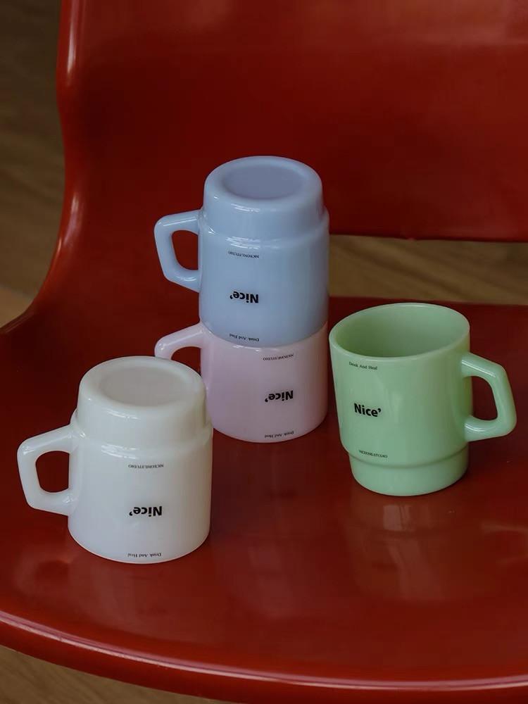 심플 깔끔한 홈카페 예쁜 유리컵 4color