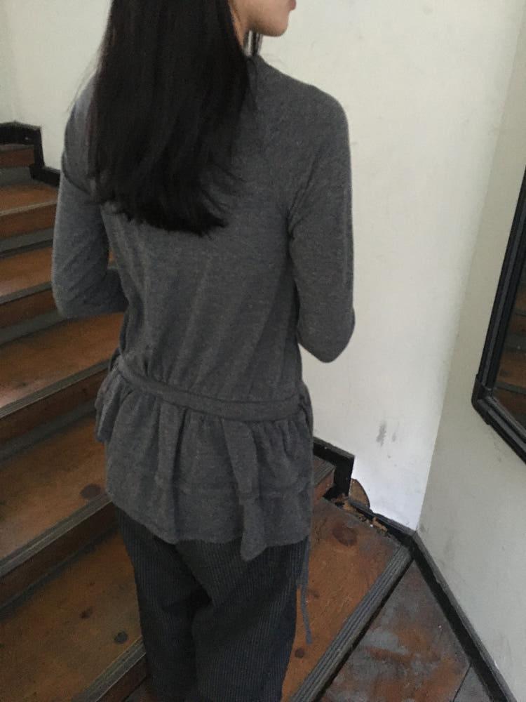 리본 프릴 레이어드 긴팔티2C