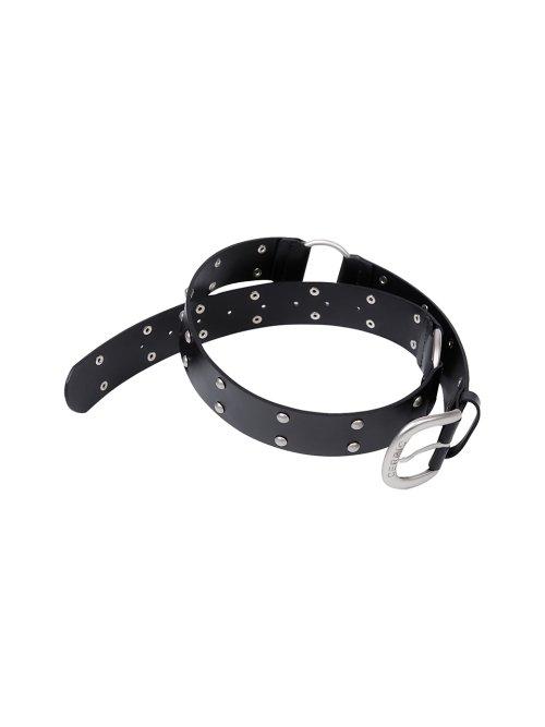 TWO RING RIVET BELT / BLACK