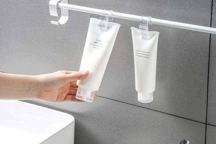 치약걸이 폼클렌징걸이 클렌징폼걸이 욕실 걸이 집게 4+4