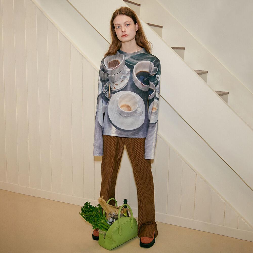 MORNING COFFEE KNIT TOP