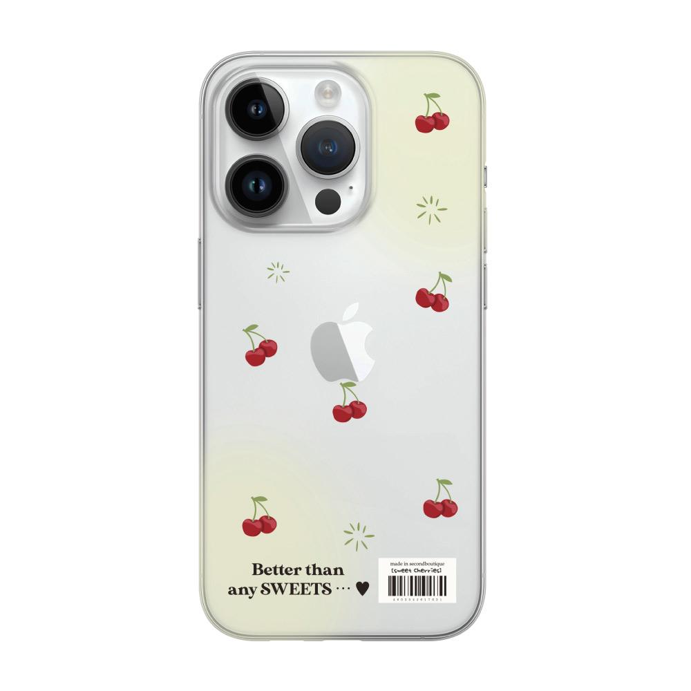 [Jellhard case] Fruit Fruit clear case _ cherry