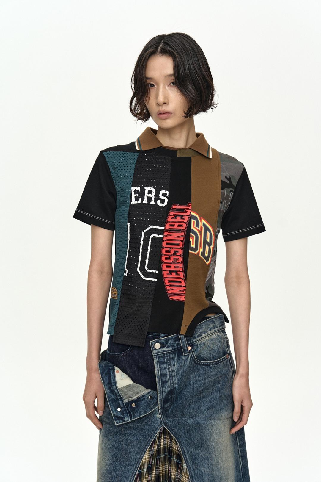 REWORKED VINTAGE JERSEY T-SHIRT atb1565w(BLACK)