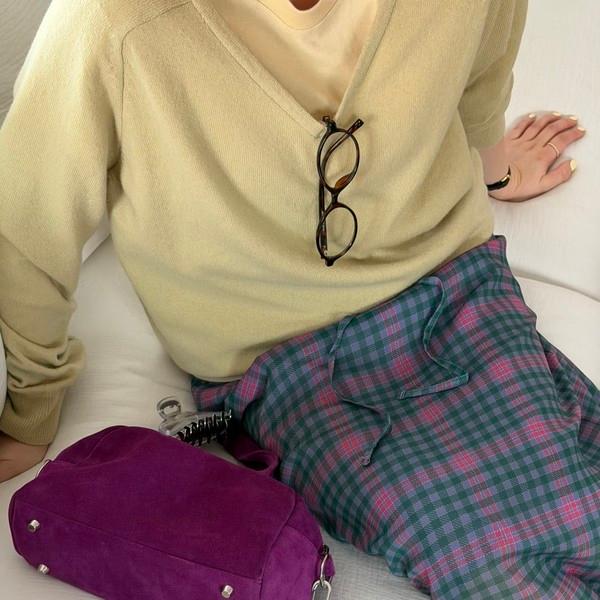 <made> kaya check skirt (1차 pre-order)