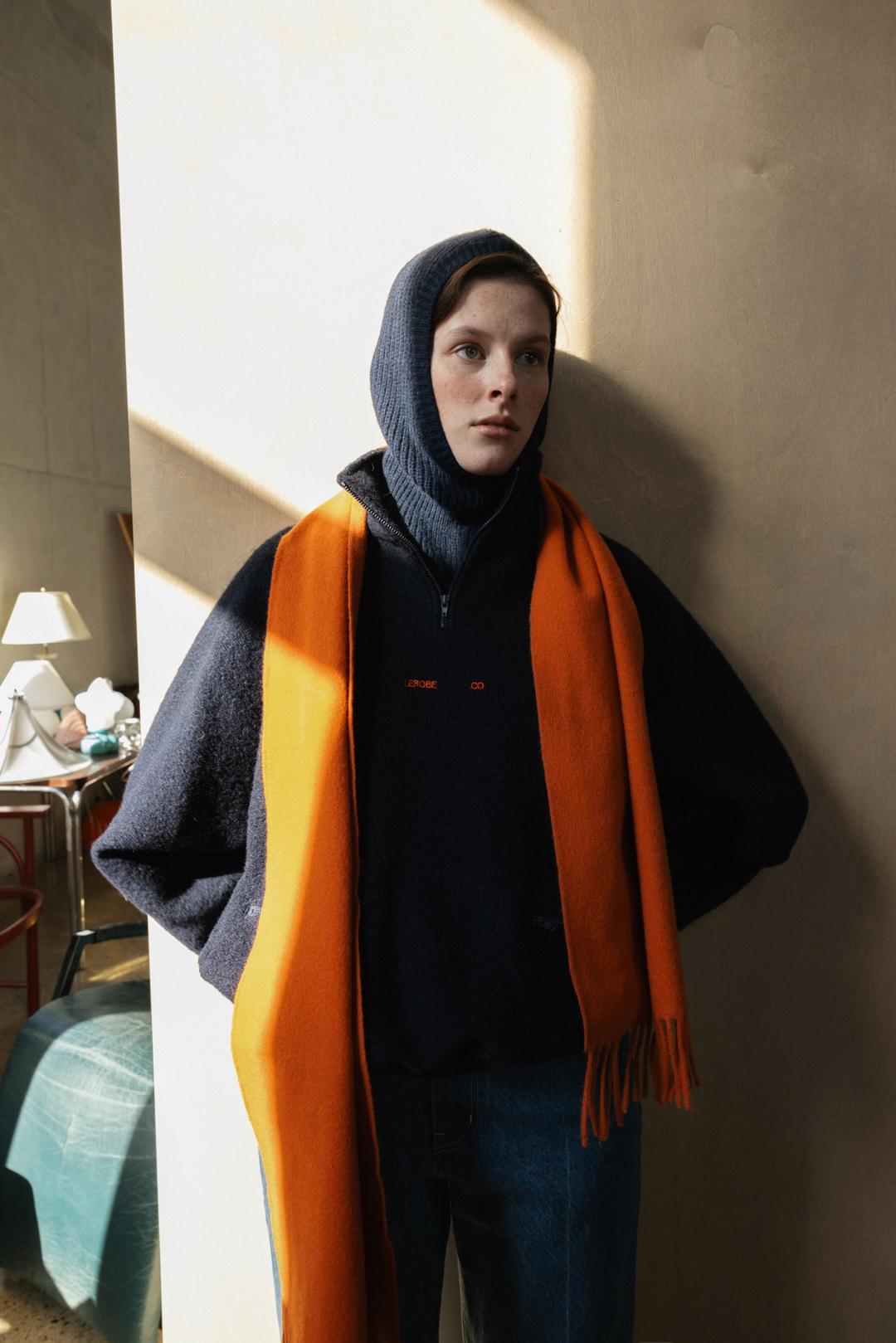 Warm Fleece Zip-up (navy)