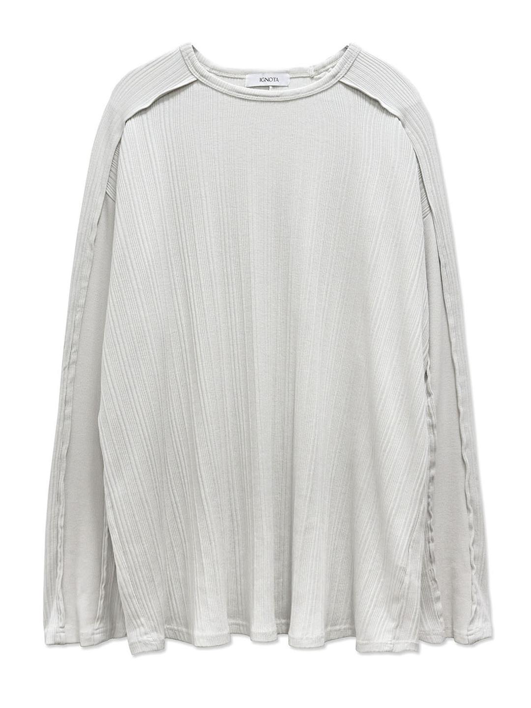 CORE:12 RIBBED LS T (LIGHT GREY)