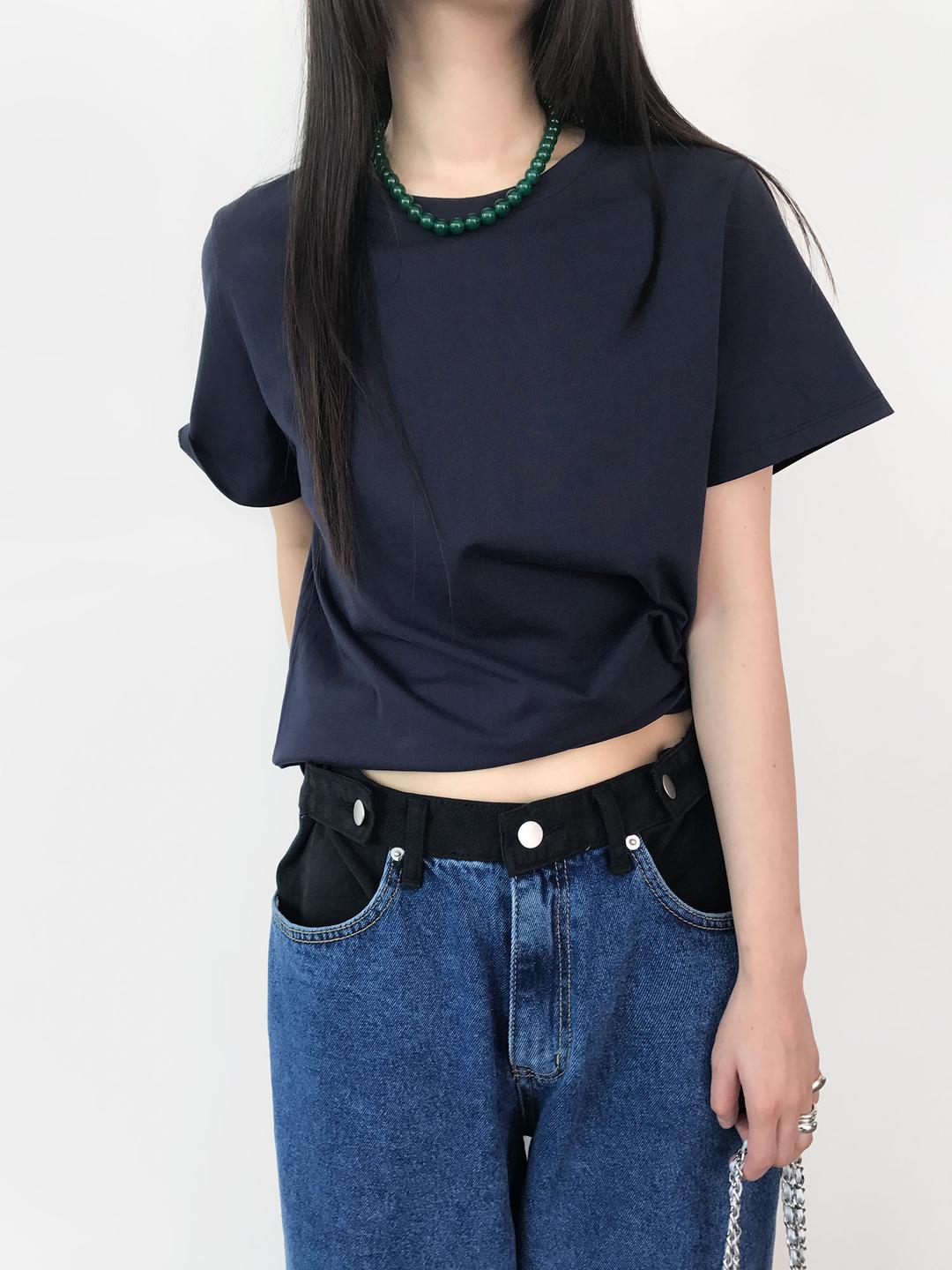 AIR SILKET BASIC TEE, NAVY (3C)