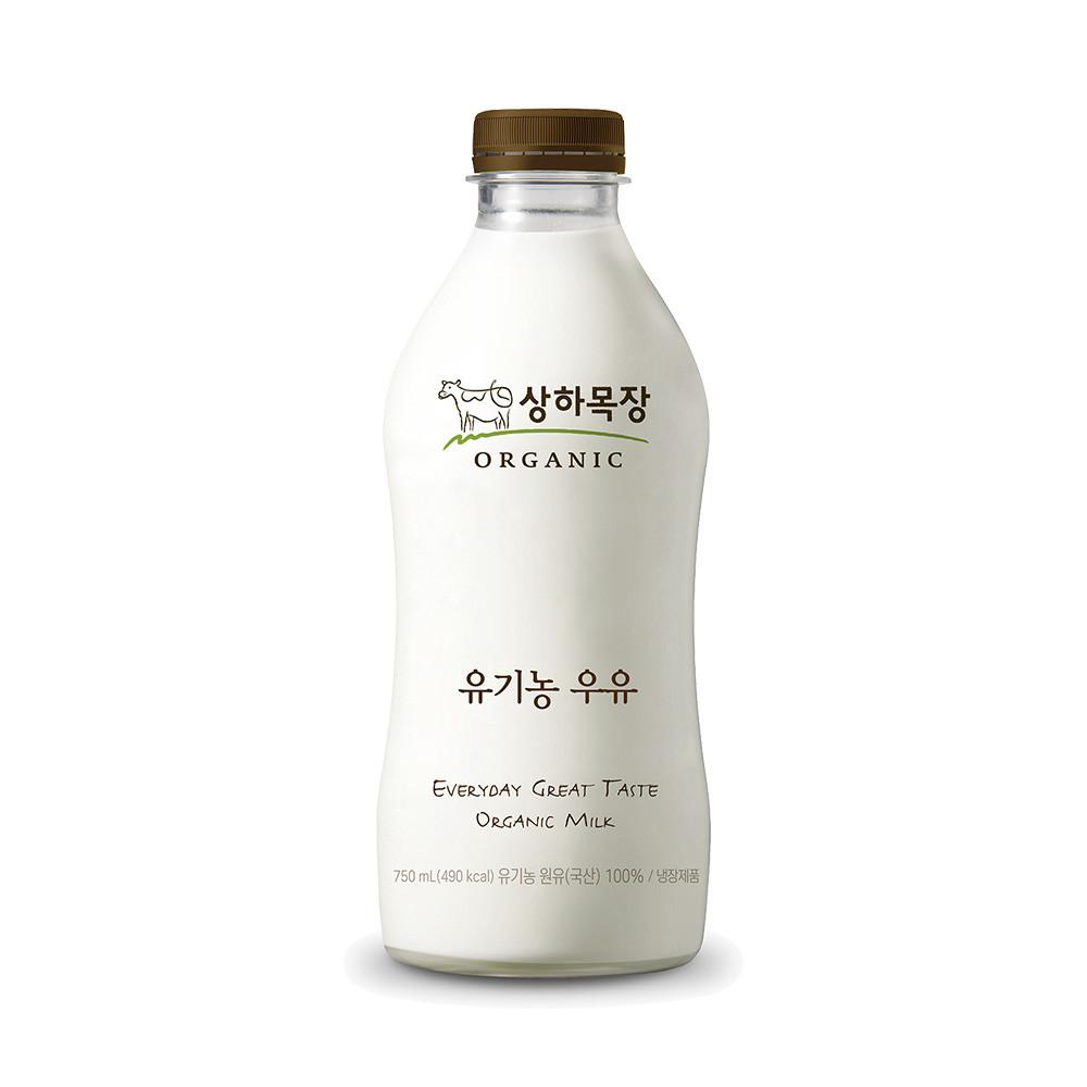 [가정배달] 상하목장 유기농 우유 750ml 2개월권 (월 8회)