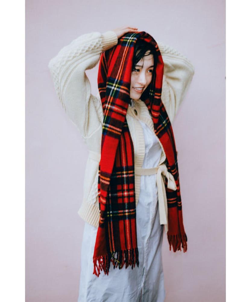 빔즈 보이 하이랜드 체크 스톨 대 2컬러 머플러 목도리
