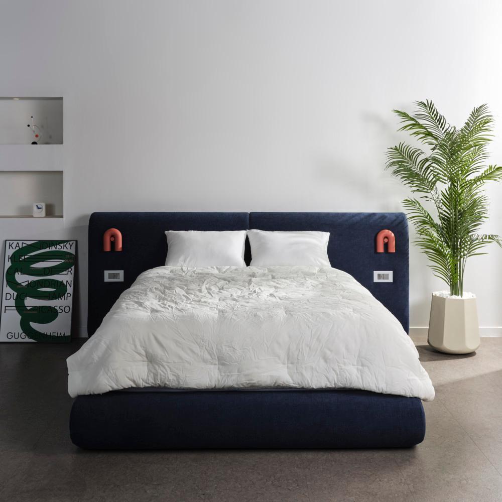 [슬립디노] 커브 라이팅 패브릭 침대 (1800 LK, EK)