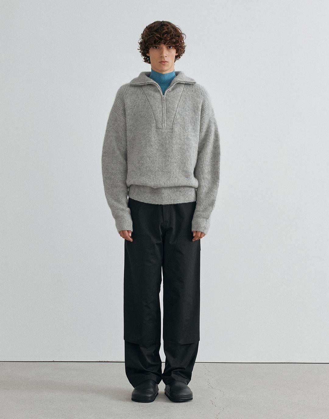 HET MOHAIR HAIF ZIP SWEATER (M/GREY)