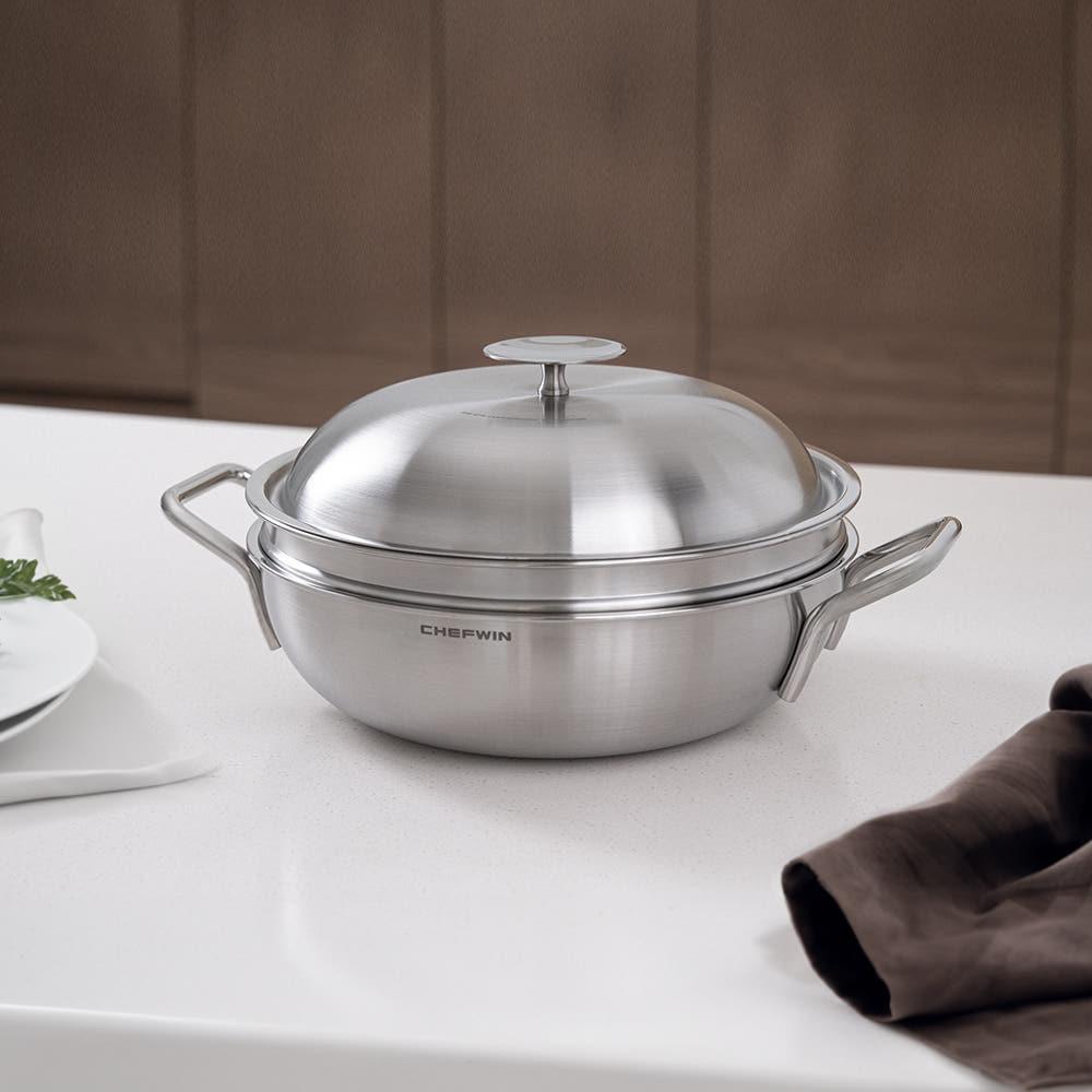 쉐프윈 316STS 커퍼코어 통5중 스텐 파티웍 28cm