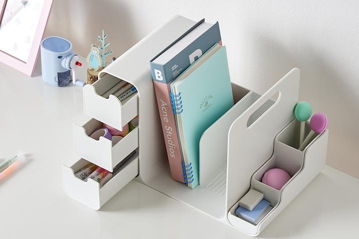 아로망 미니 수납 정리함 책상 서랍 책꽂이 4colors