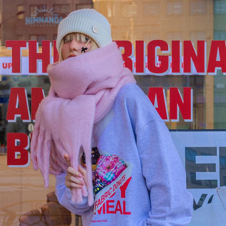 HAIRY HEAVY MUFFLER _ PINK