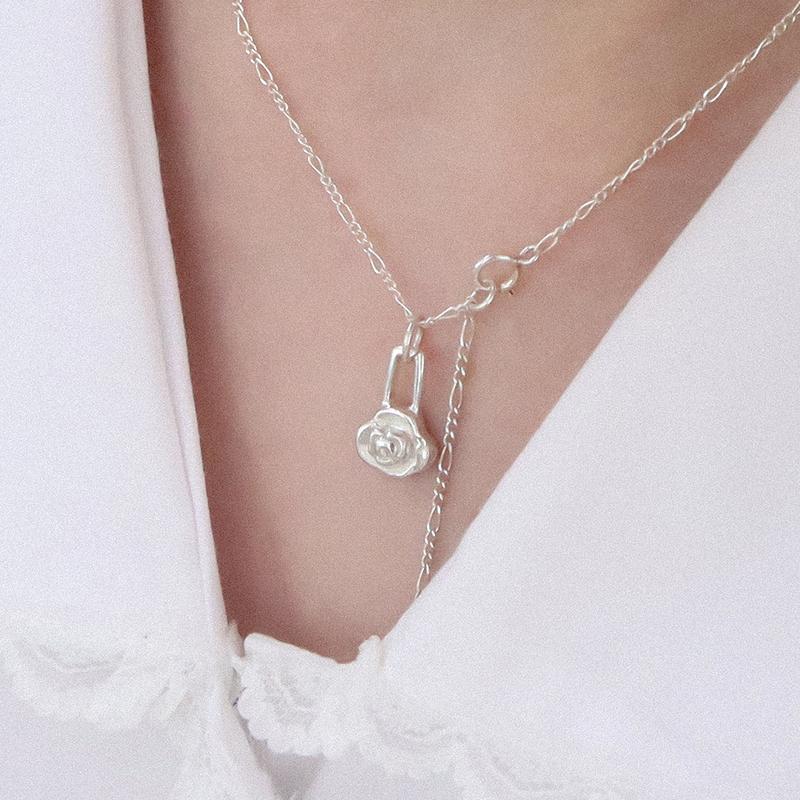 장미 펜던트 드롭 목걸이