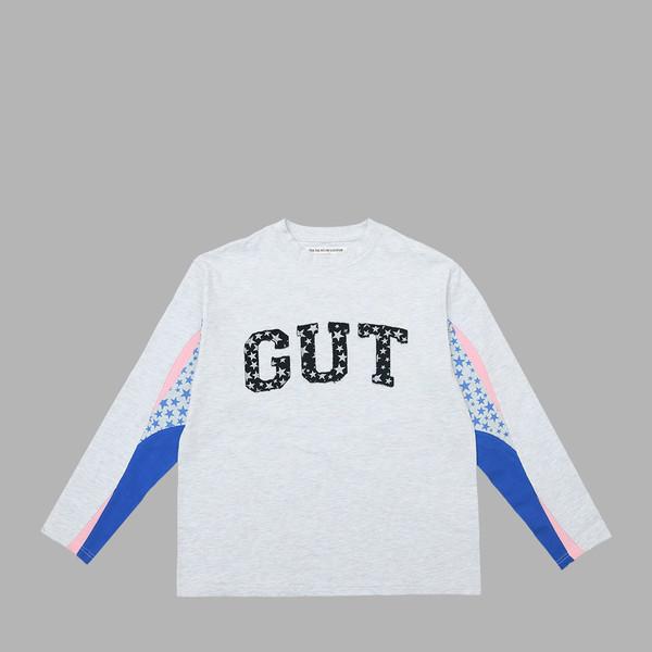 GUT APPLIQUE LONG SLEEVE (LIGHT GREY)