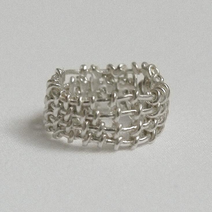 Crochet Knit Ring (4 lines)