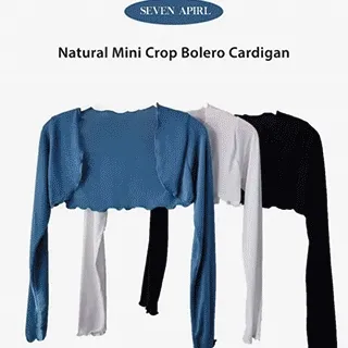 [당일발송🚀] 내추럴 미니 크롭 볼레로 가디건 - 3color