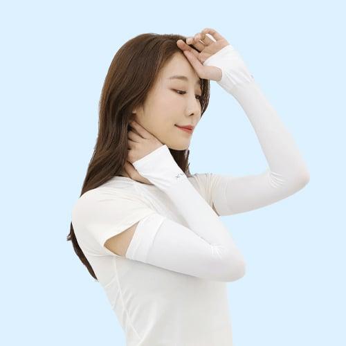 AQUA-X 스포츠 쿨토시 자외선차단 99.9% 냉감소재 팔토시