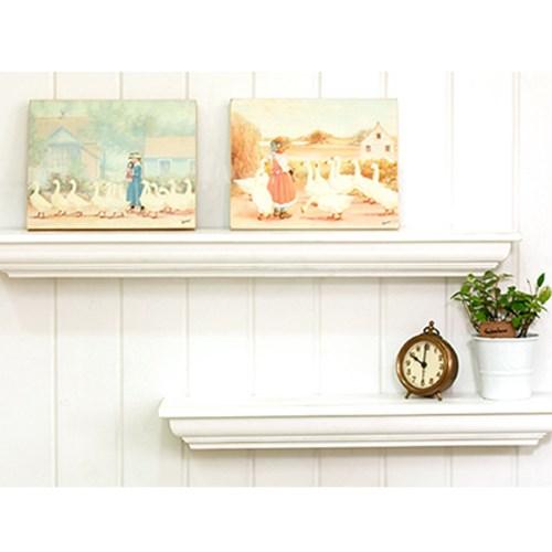 에바 화이트 몰딩선반 (대)