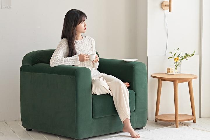 [쿠폰189,050원][리뷰이벤트] 코지 1인용 아쿠아텍스 패브릭 소파 3colors