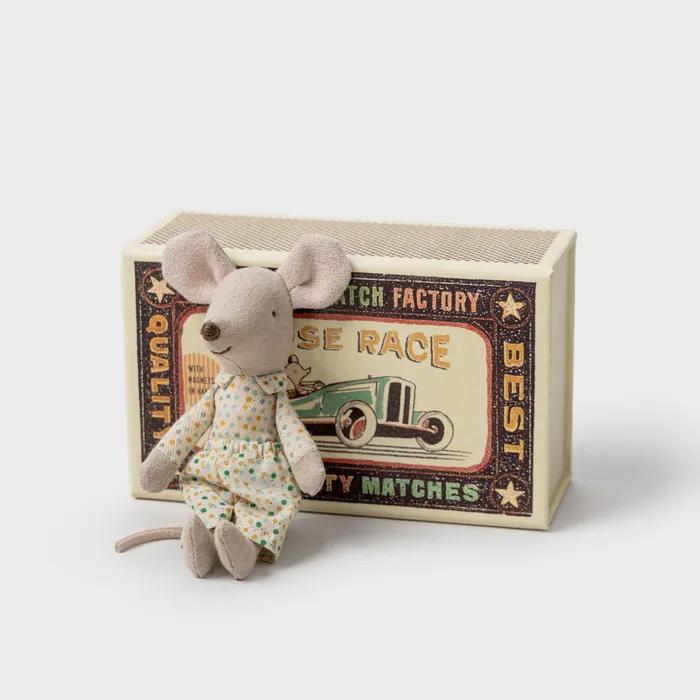 Maileg 메일레그 성냥갑 속 생쥐애착인형 Little Brother Mouse In Matchbox