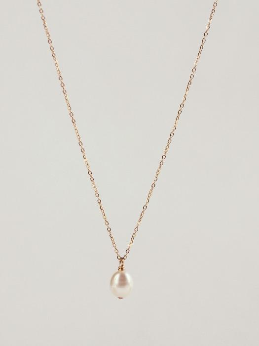 drop PEARL 14K GOLDFILLED NECKLACE
