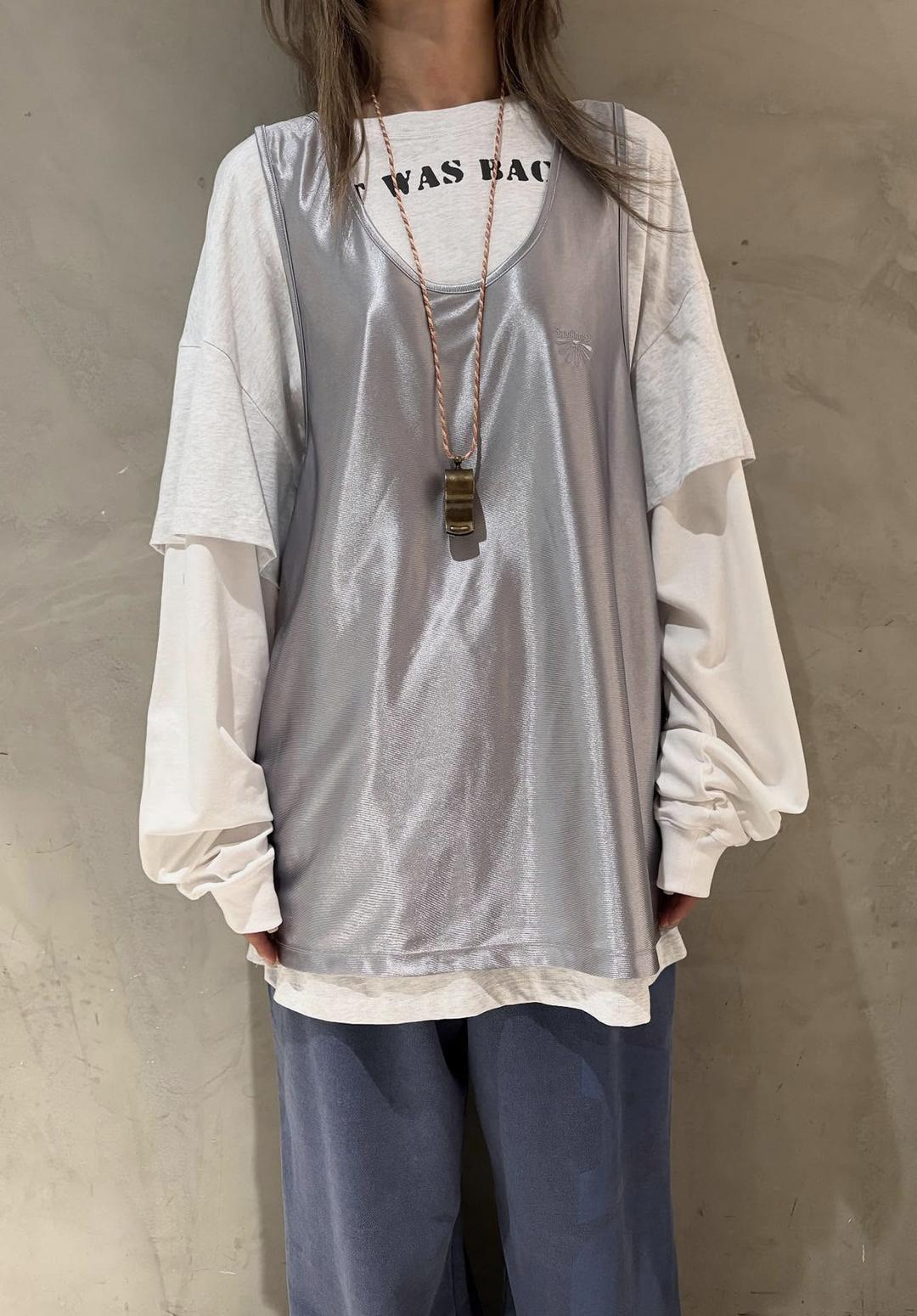 TRIPLE LAYERED "IT WAS BACK\" T-SHIRT, GREY