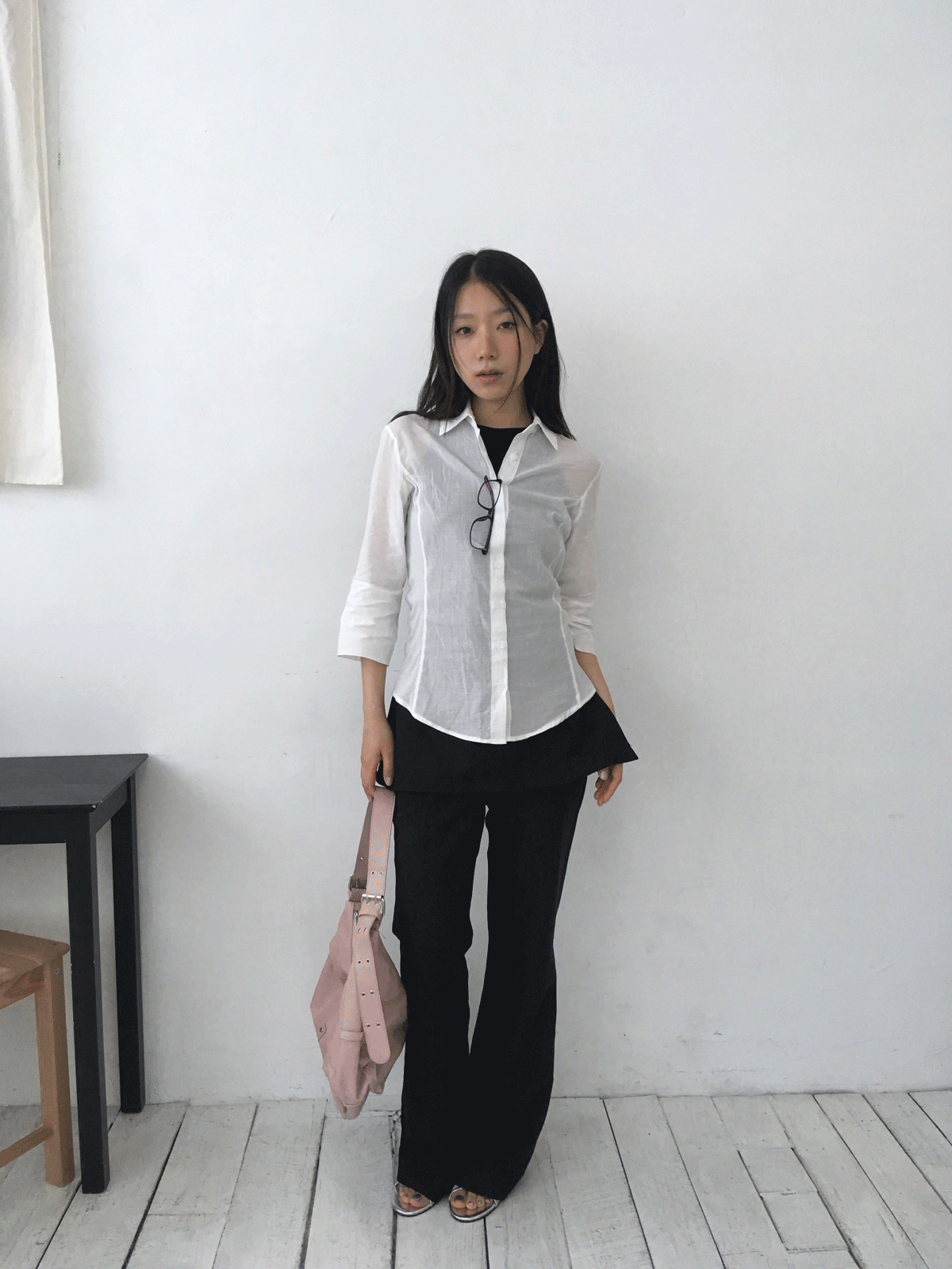 온마인드 [BEST] SUMMER 3/4 SHIRT ( 블랙 당일출고 )