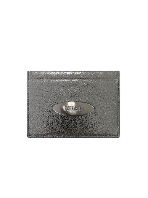 CRINKLE CARD WALLET, SILVER