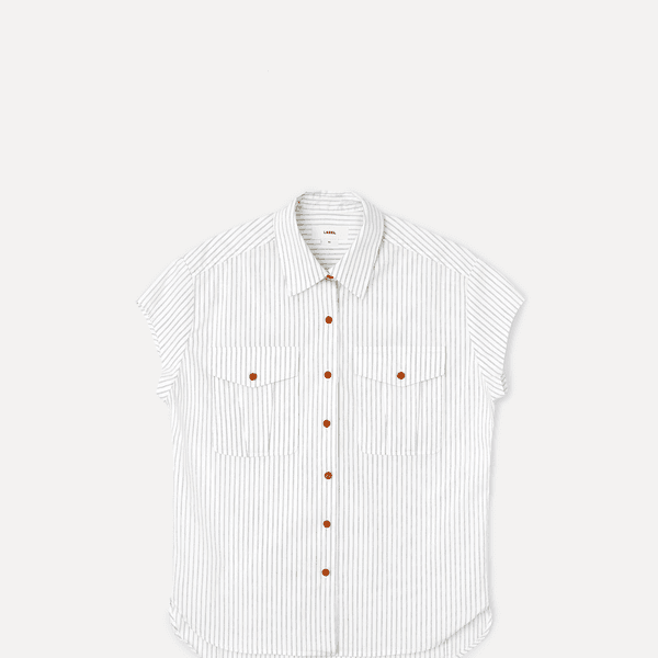 Jade short sleeve shirt white stripe